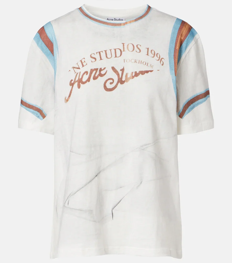 Trompe l'Åil cotton jersey T-shirt