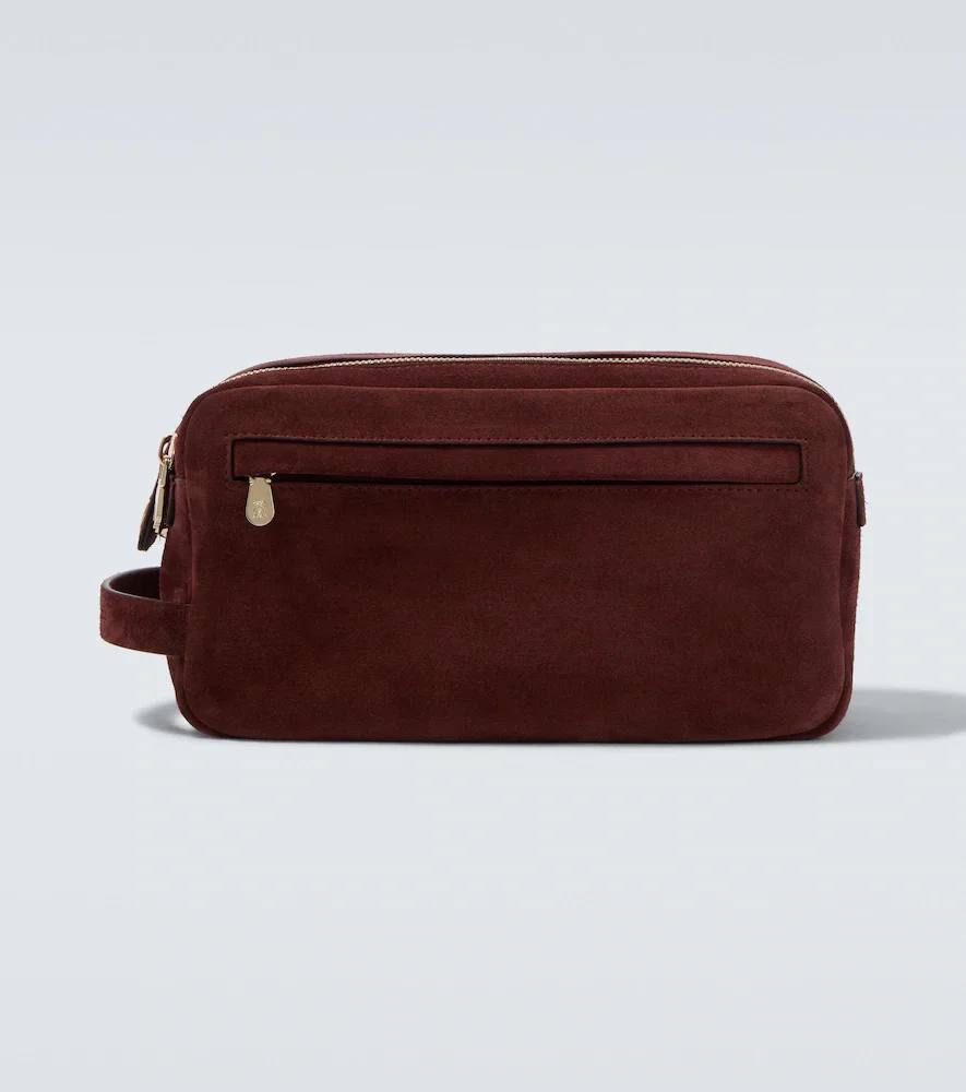 Trousse de toilette en daim