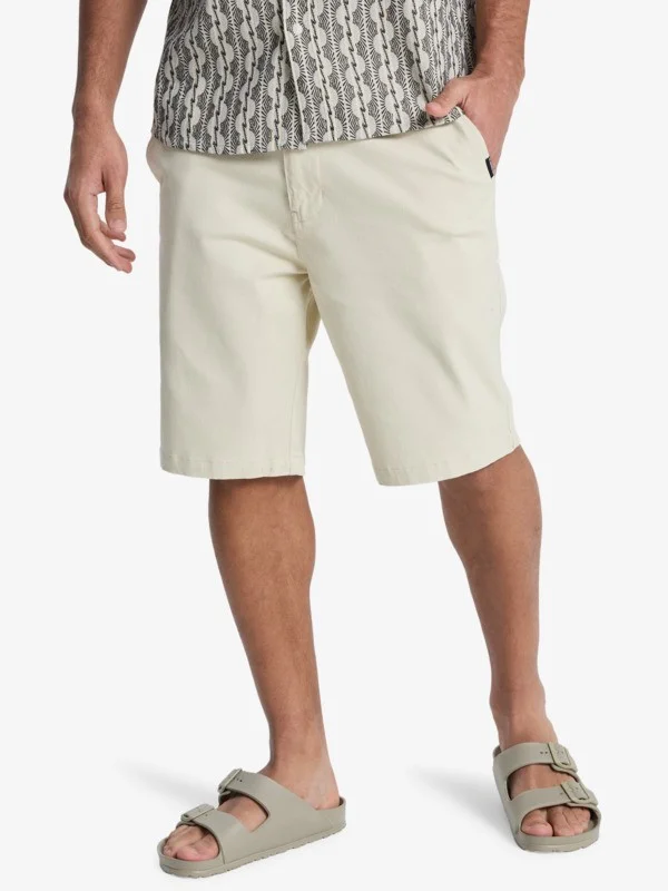 Union Straight 20 - Men White Denim Shorts