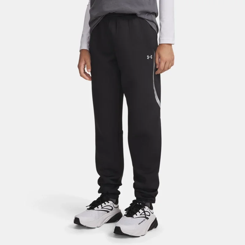 Unstoppable Fleece Boys' Joggers Ultimate Black Silver Reflective YXS (48 - 50 in)