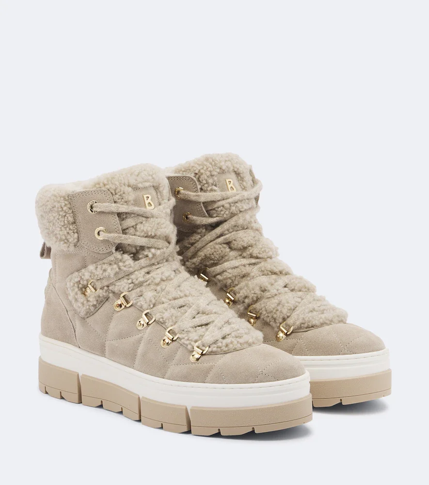 Vaduz shearling and suede ankle boots