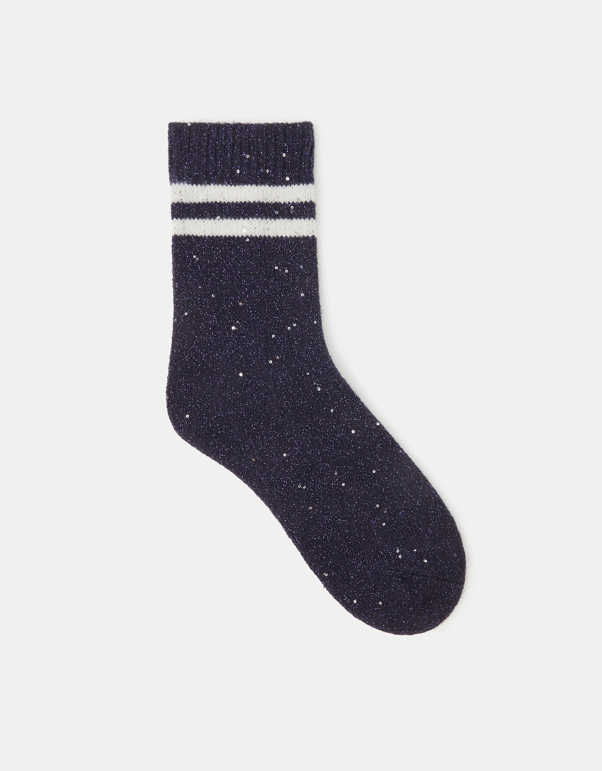 Varsity Stripe Sequin Socks