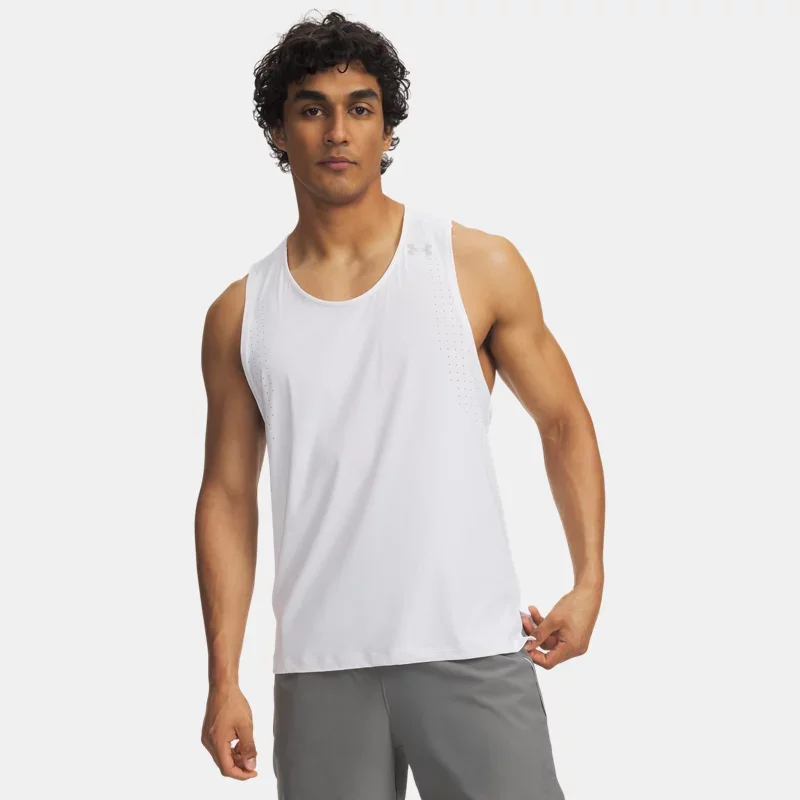 Velociti Pro Men's Singlet White Reflective XL