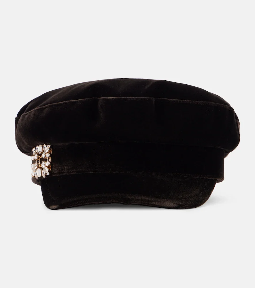 Velvet newsboy cap