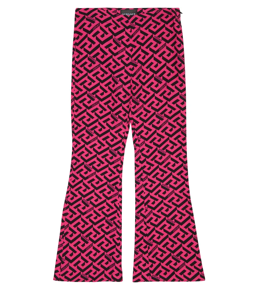Versace Kids Greca printed cady pants