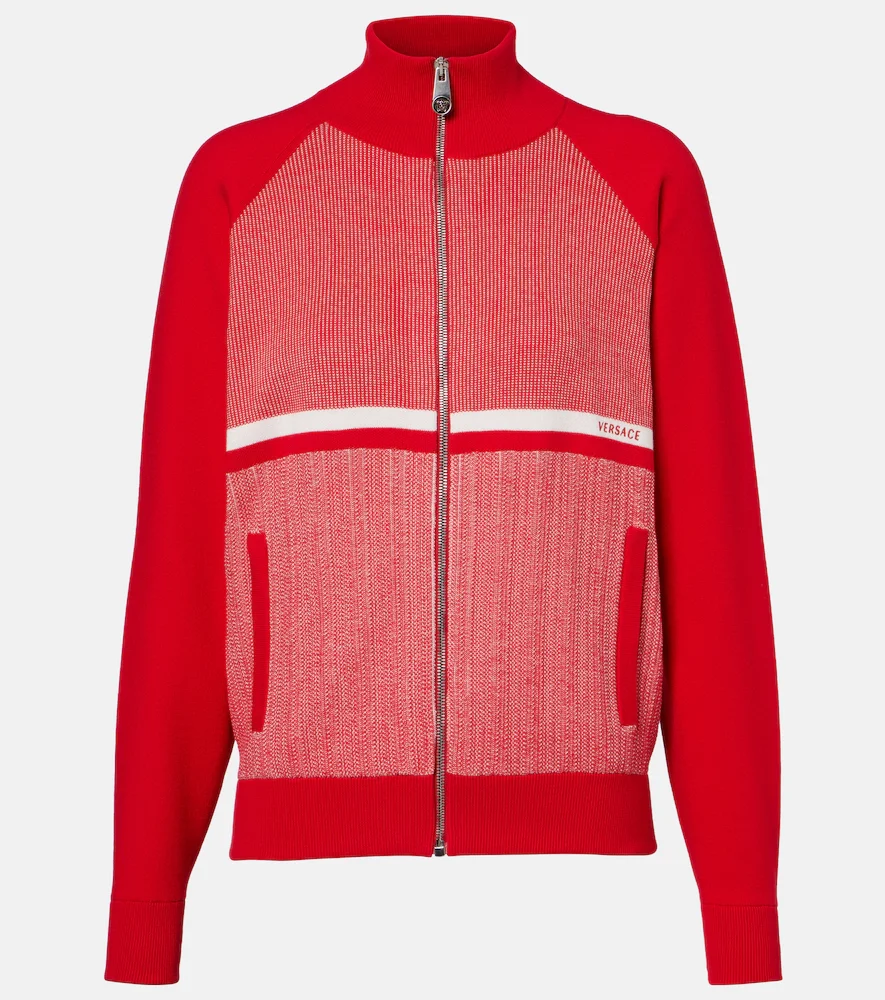Veste en jacquard de coton mélangé