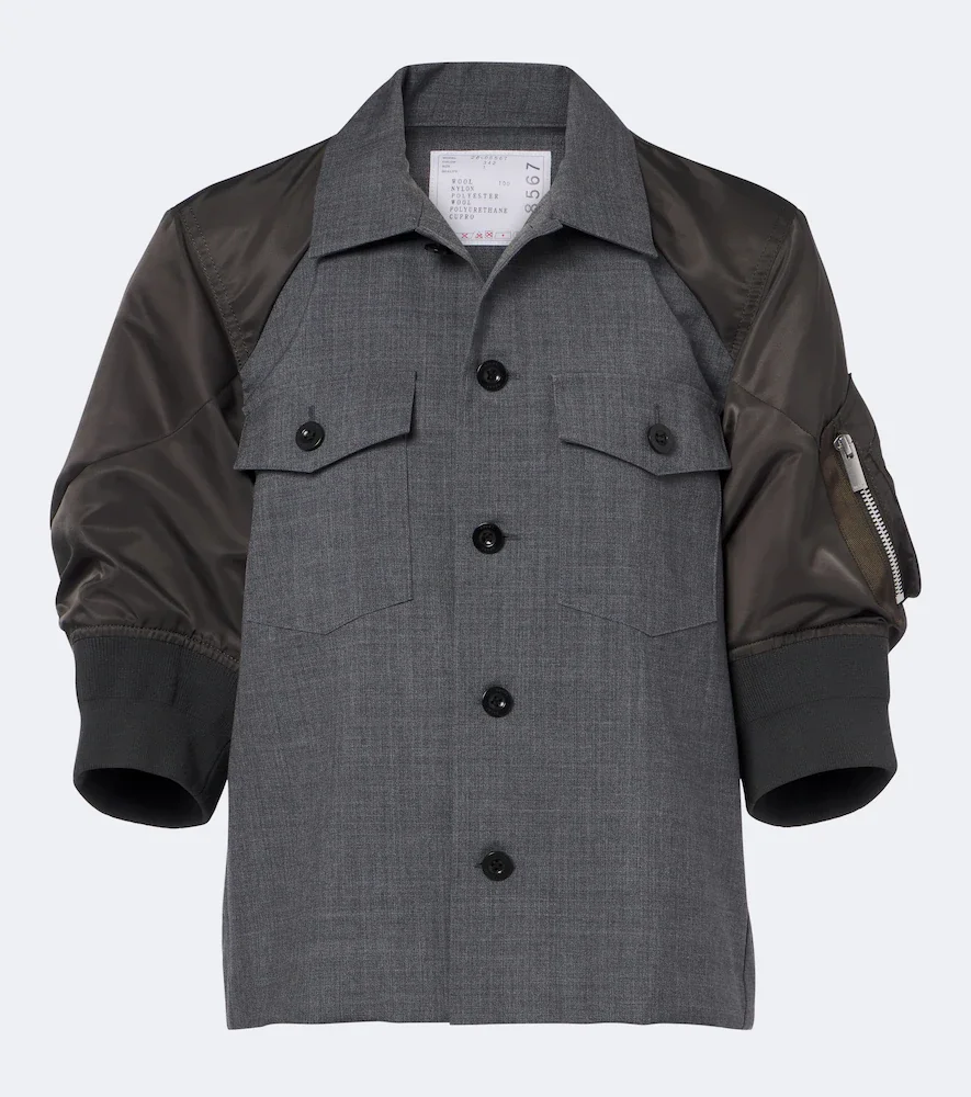 Veste en sergé de laine