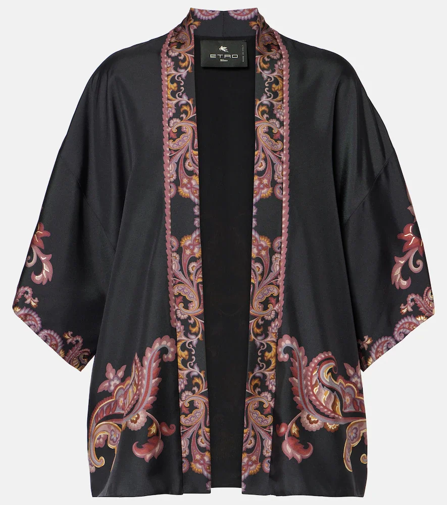 Veste en soie à motif paisley