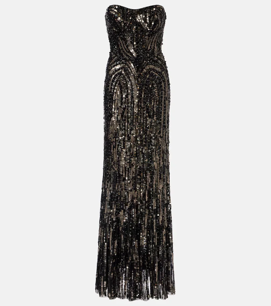 Vestido bustier de fiesta Euphoria adornado