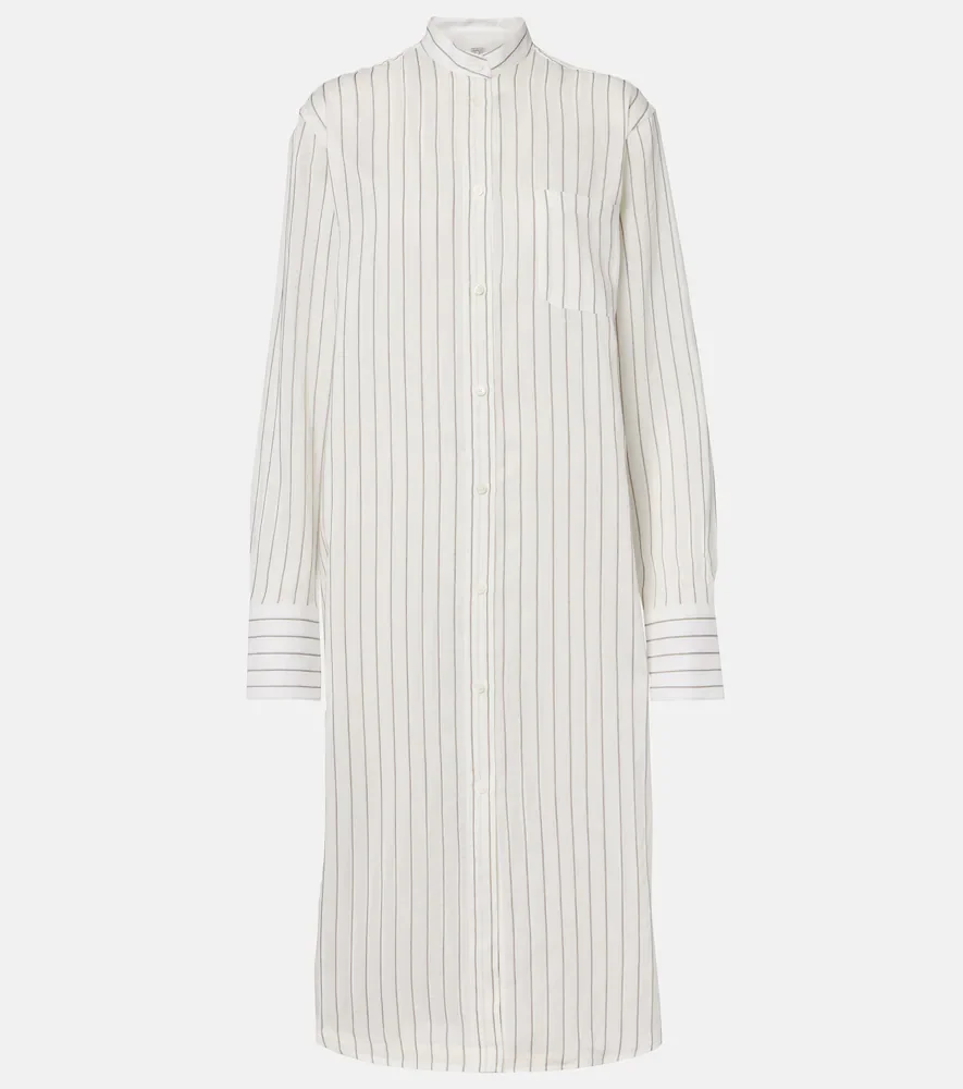 Vestido camisero a rayas