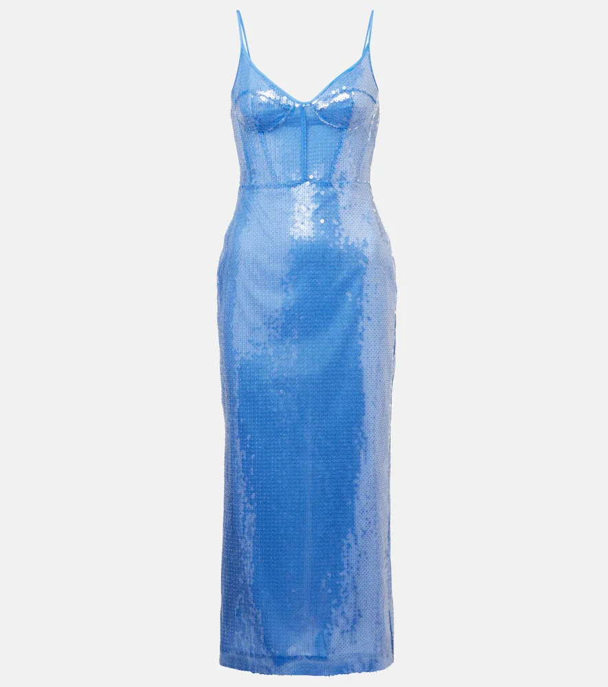 Vestido con corsé con lentejuelas