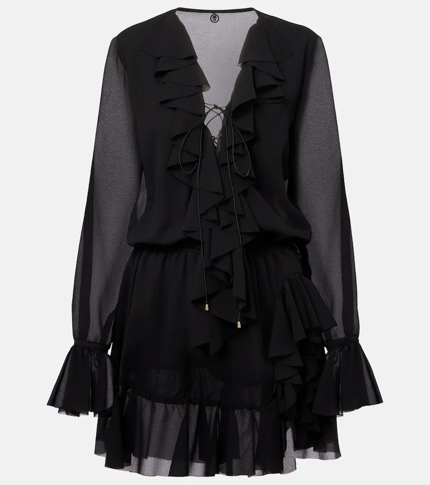 Vestido corto Bellen con volantes