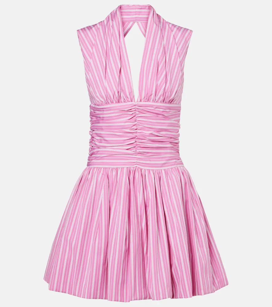 Vestido corto Bloomer de algodón a rayas