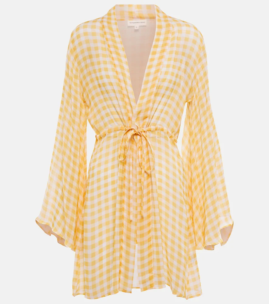 Vestido corto de cuadros