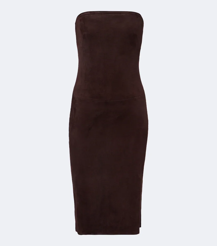Vestido corto Monica de ante