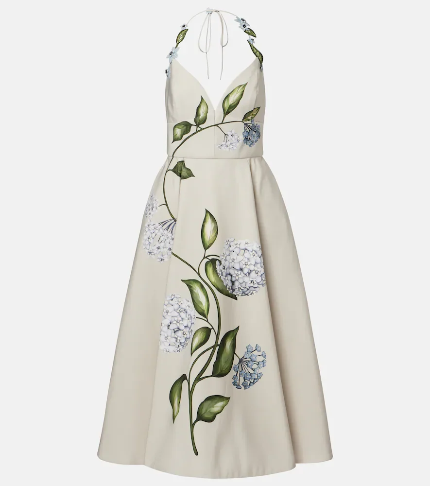 Vestido de cóctel de faya floral