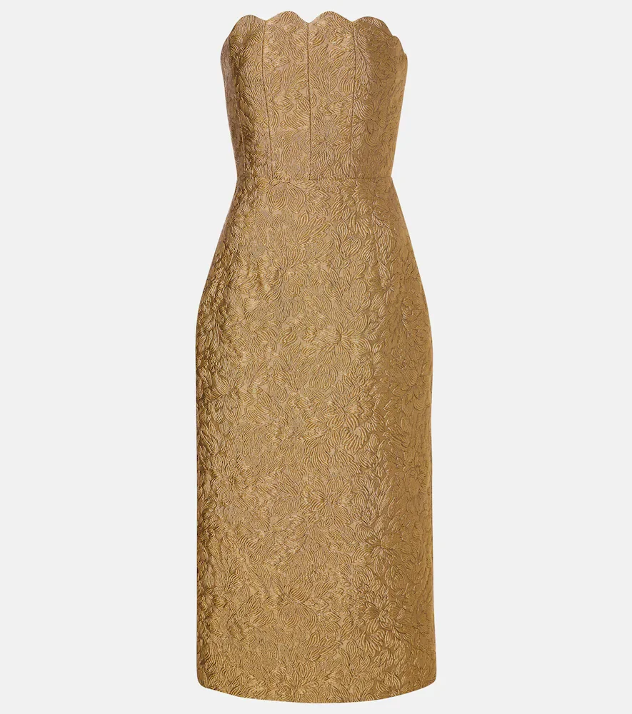 Vestido de cóctel Marcella de brocado floral