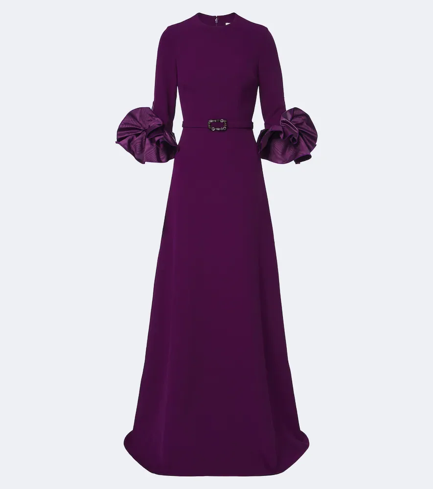 Vestido de fiesta Belen de crepé con cinturón