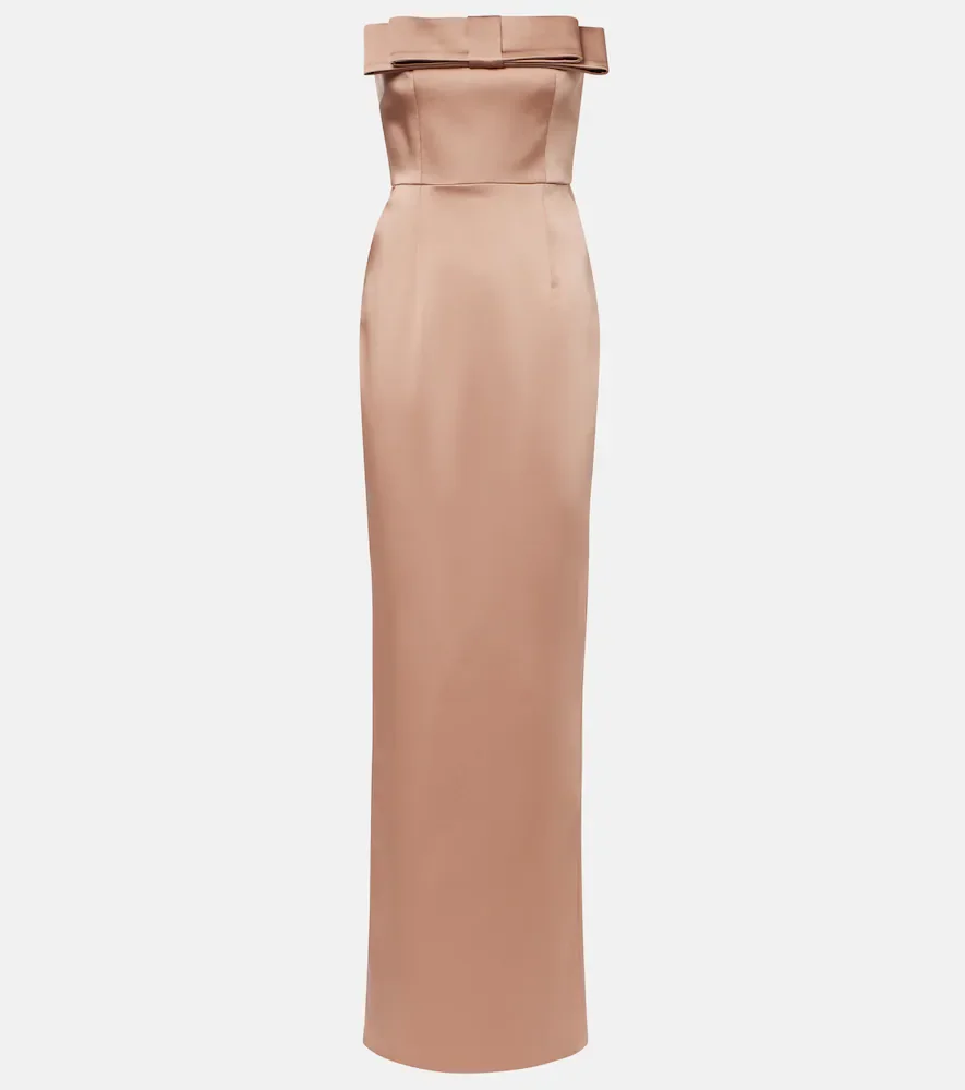 Vestido de fiesta con bustier de satén
