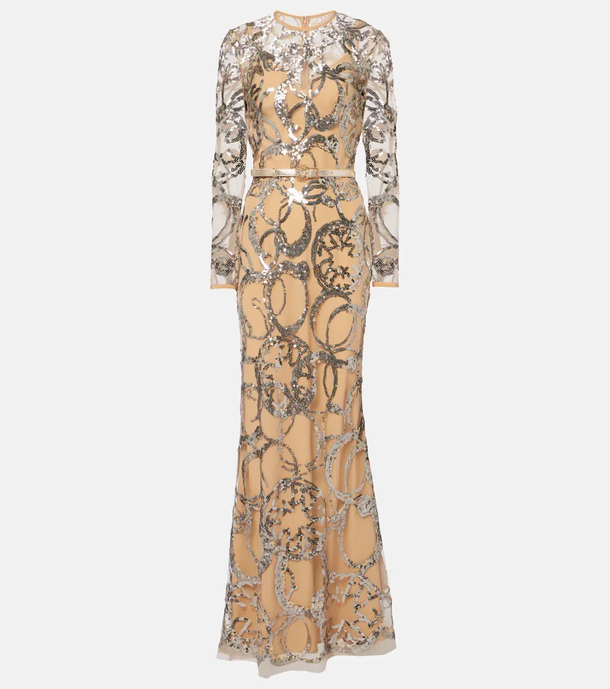 Vestido de fiesta de tul con lentejuelas