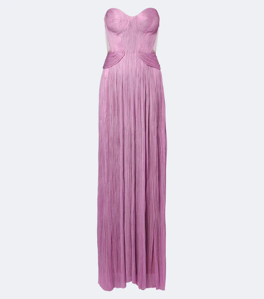 Vestido de fiesta Kamina de seda metalizado