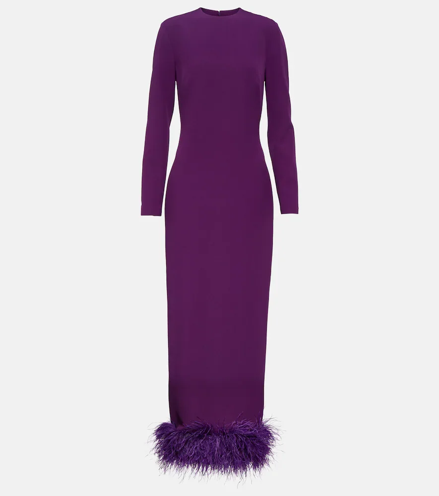 Vestido de fiesta Paignita de crepé adornado