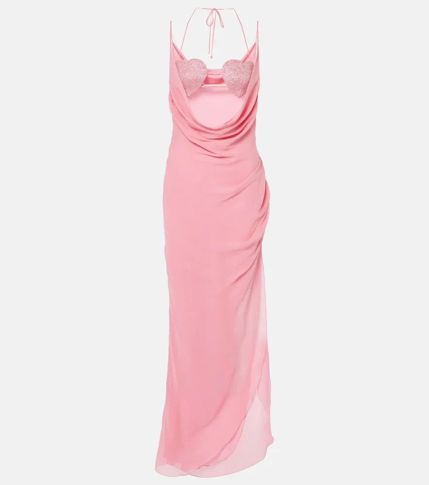 Vestido largo Georg adornado