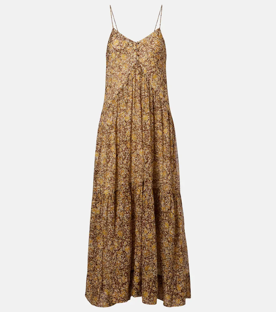 Vestido largo Sabba de algodón floral