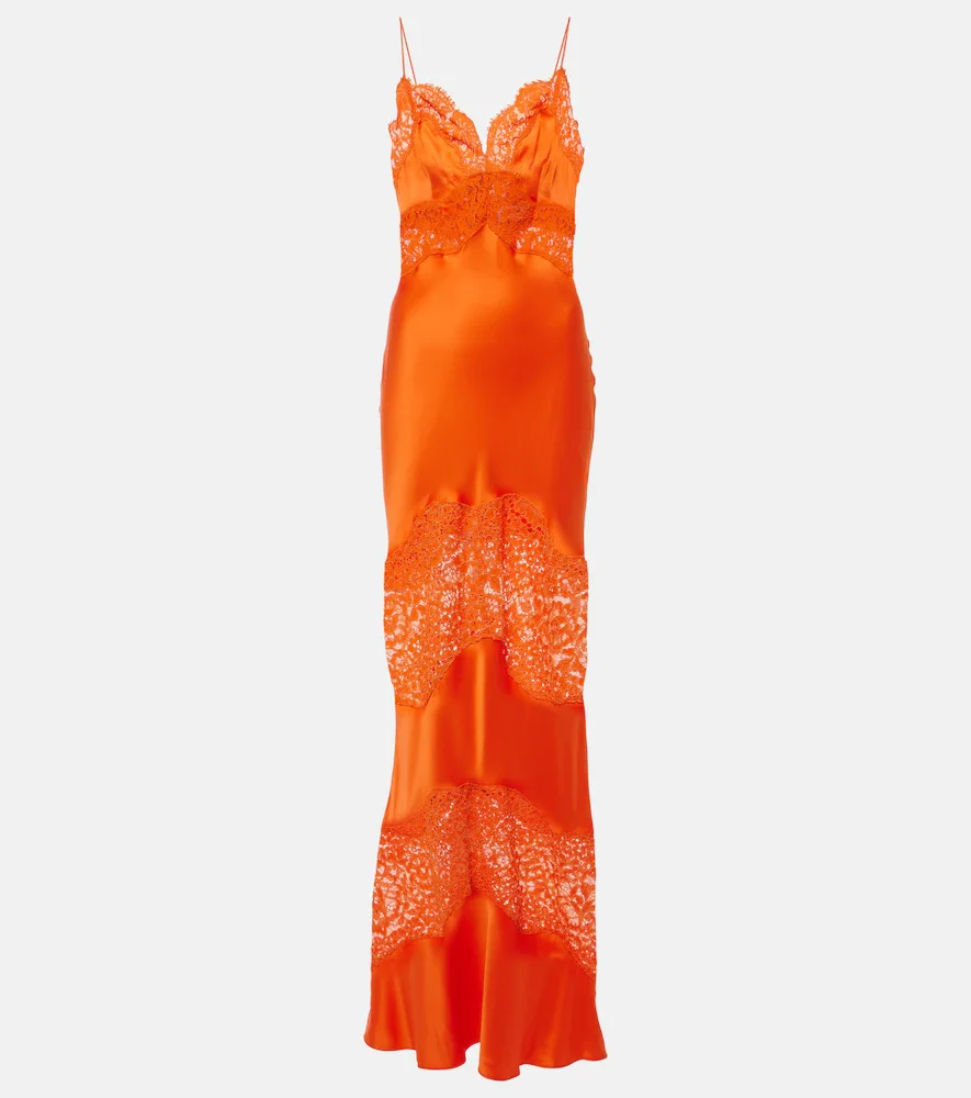 Vestido lencero Adira de satén de seda