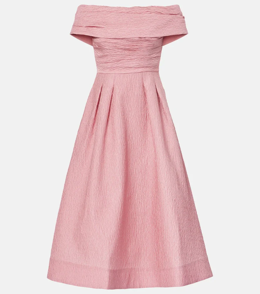 Vestido midi Adalyn de brocado