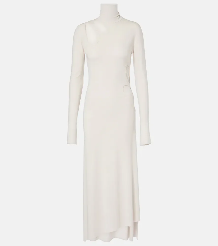Vestido midi de jersey con aberturas