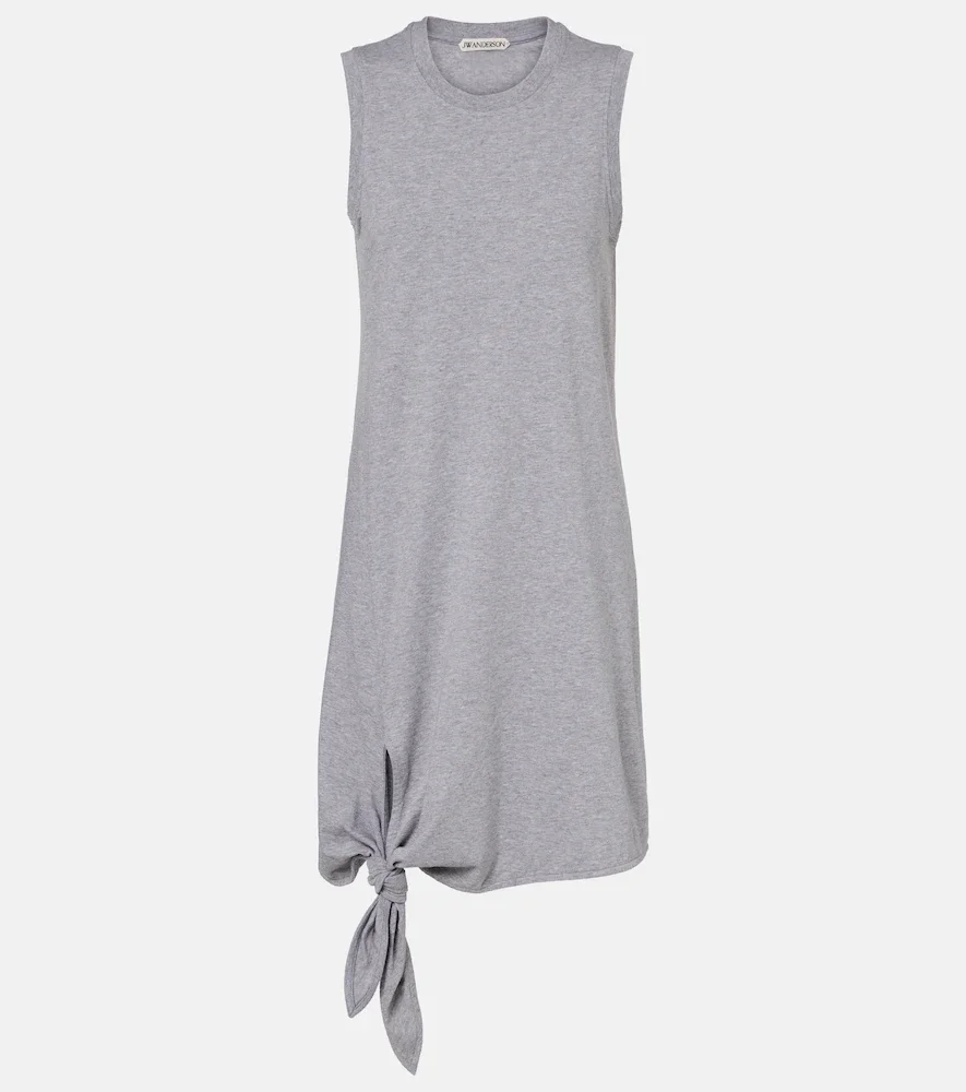 Vestido midi de jersey de algodón