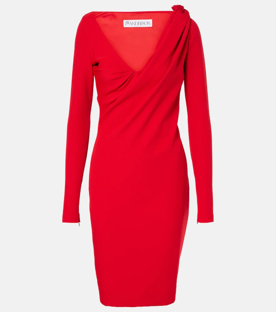 Vestido midi drapeado