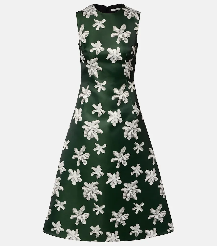 Vestido midi Rumi satinado floral
