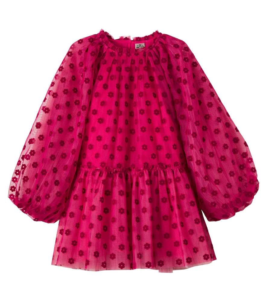 Vestido Phedre de tul con estampado floral