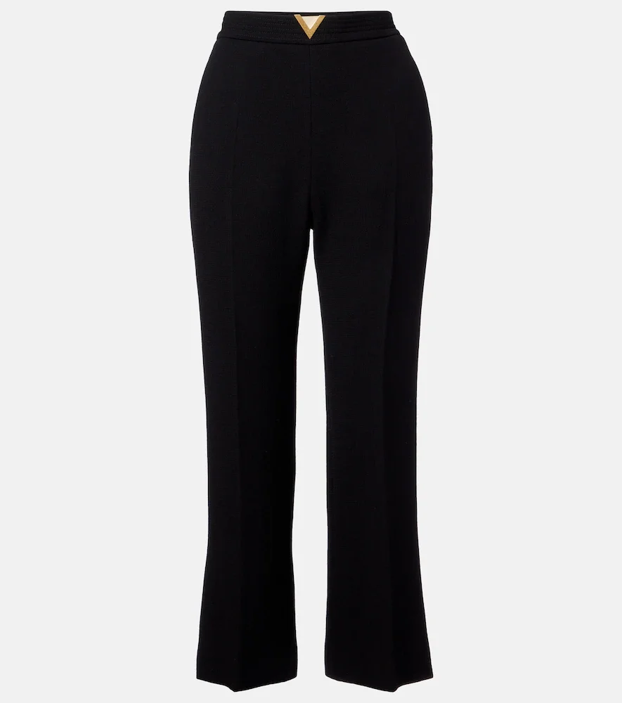 VGold virgin wool crêpe straight pants