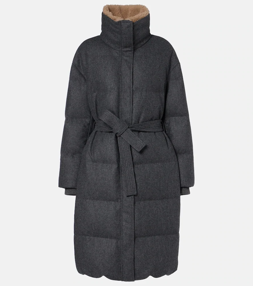 Virgin wool down coat