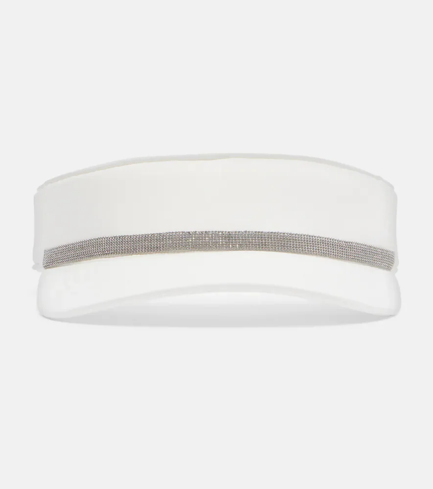 Visera con piel y cuentas Monili