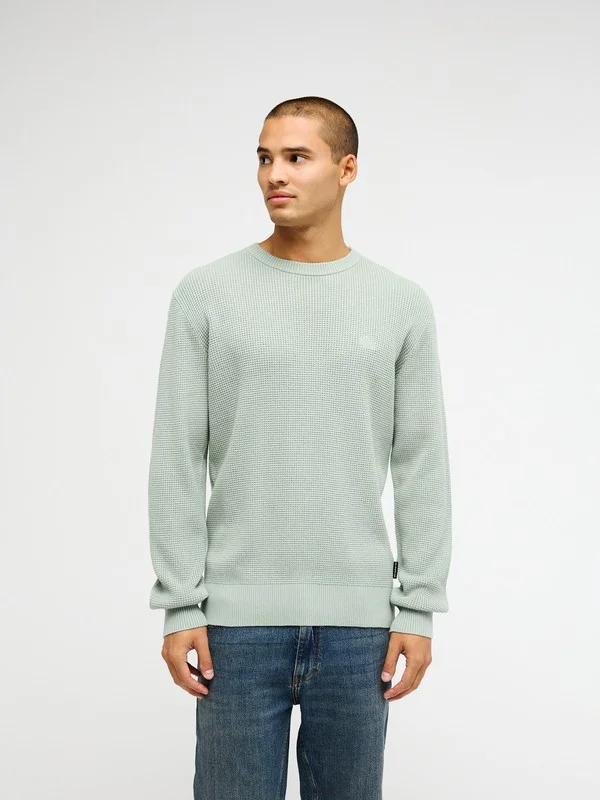 Waffle - Men Green Jumper