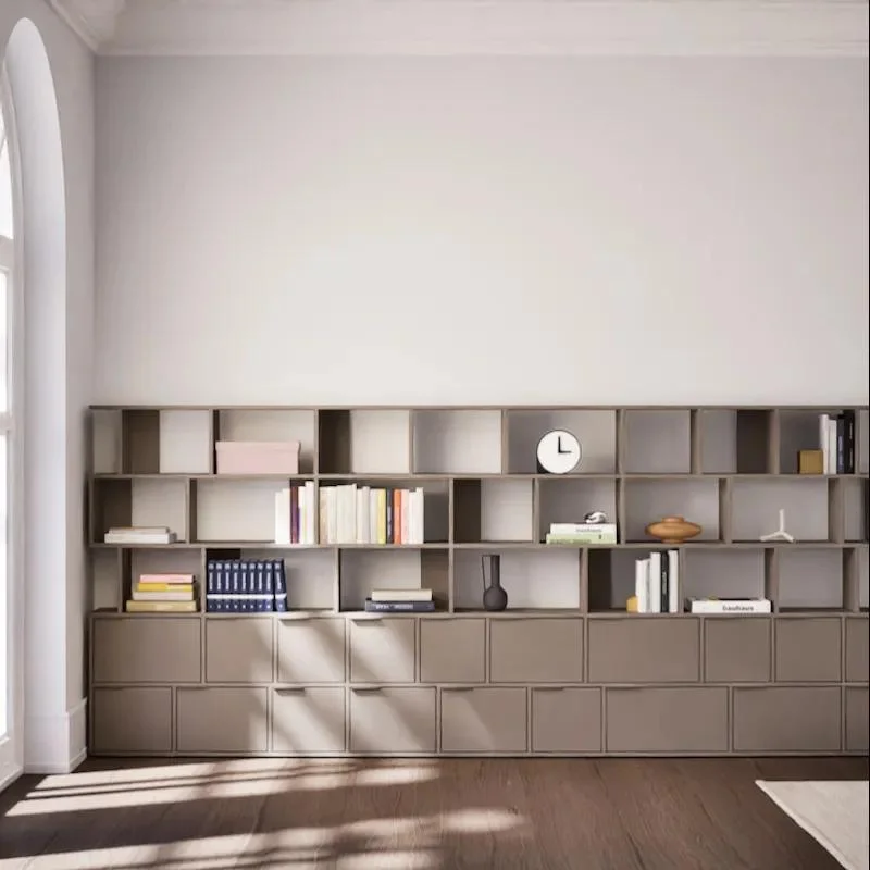 Wall Storage in Stone Grey with Drawers