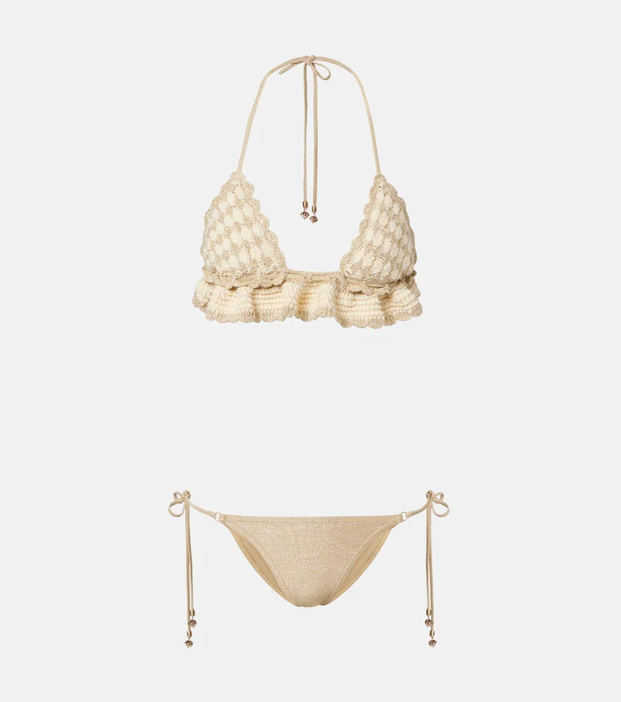 Wanderlust crochet and lame bikini