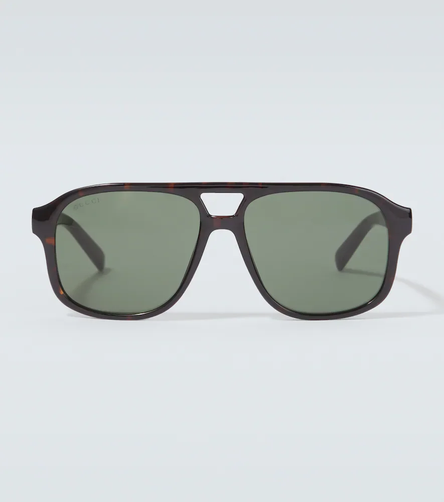 Web Stripe aviator sunglasses