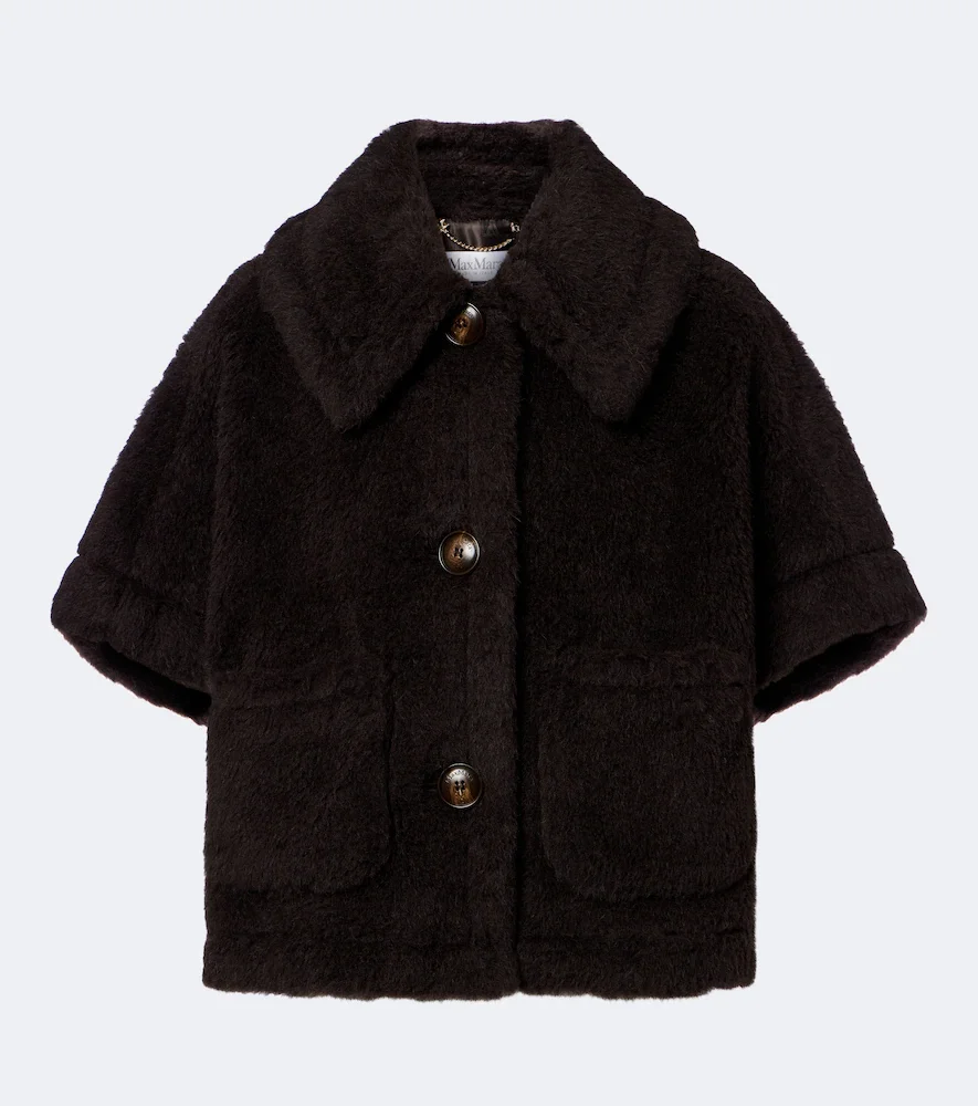 Wool and silk teddy jacket