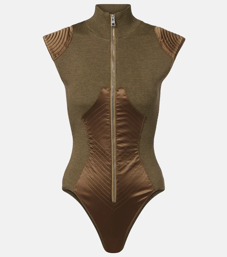 Wool-blend bodysuit
