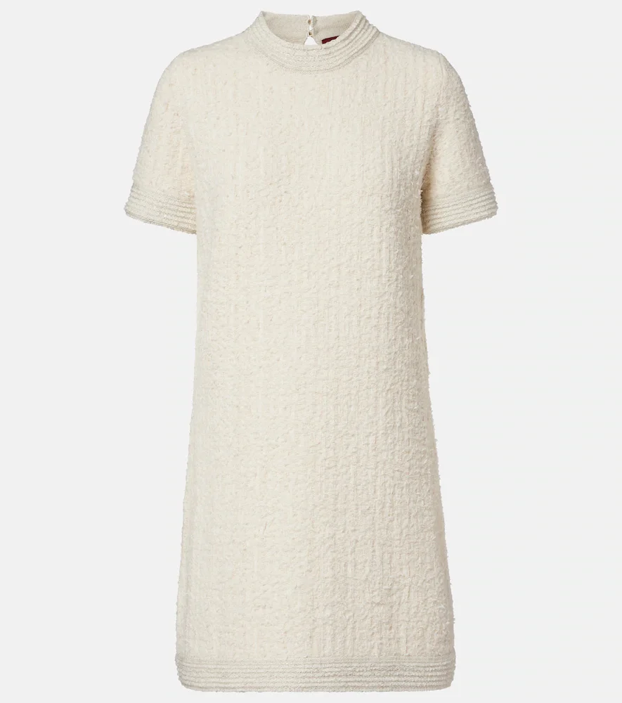 Wool-blend minidress
