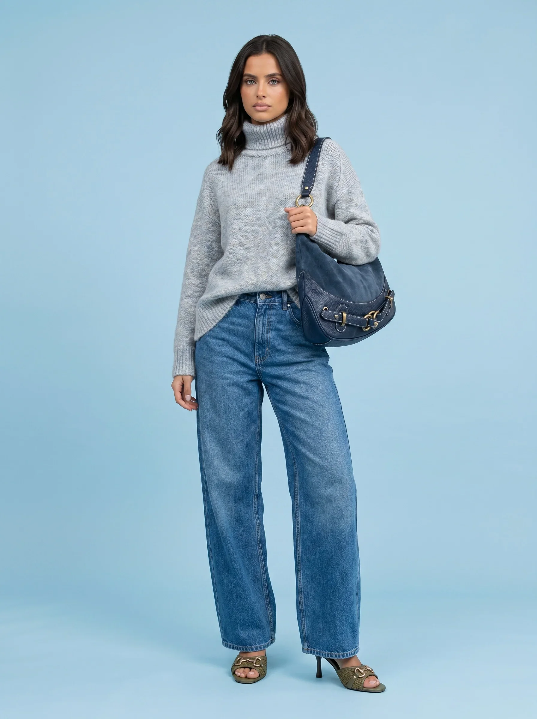 Wool Blend Saddle Sleeve Jumper