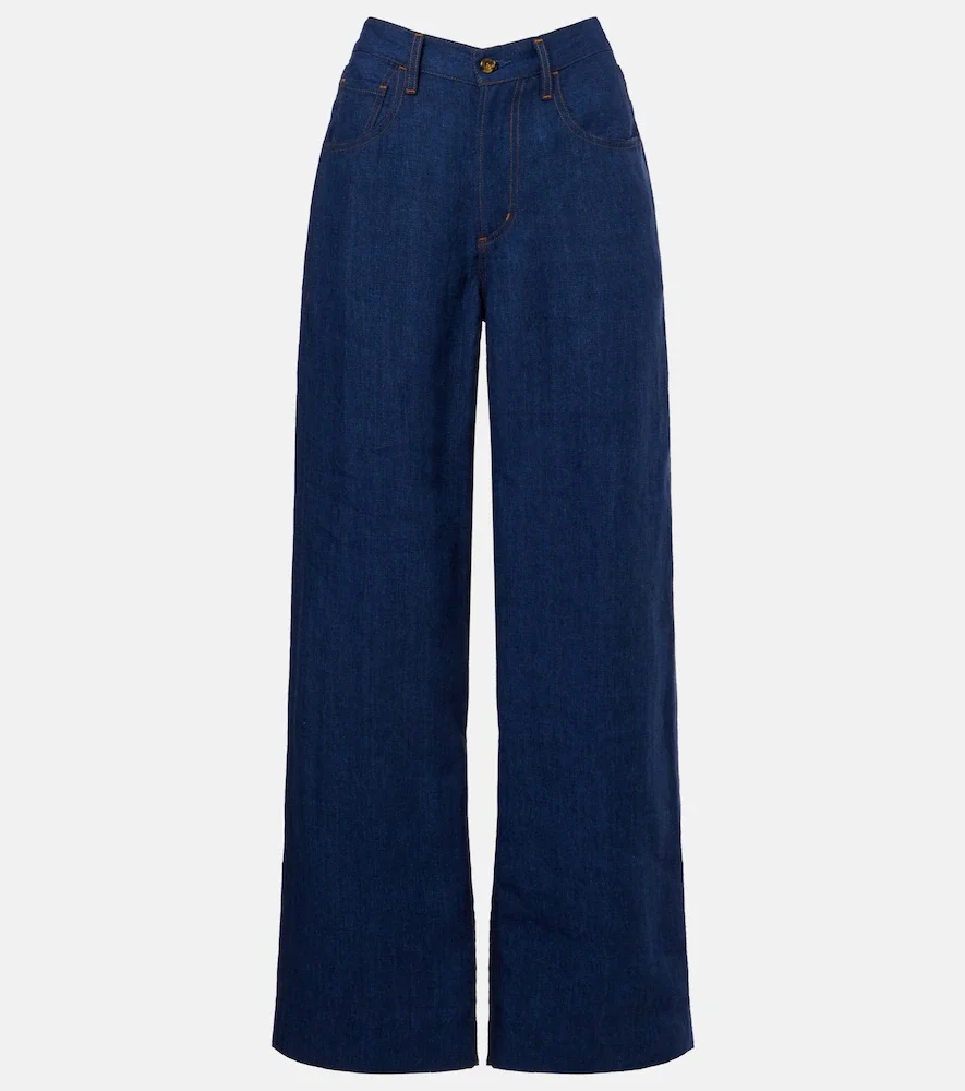x Argent Ayla mid-rise wide-leg jeans
