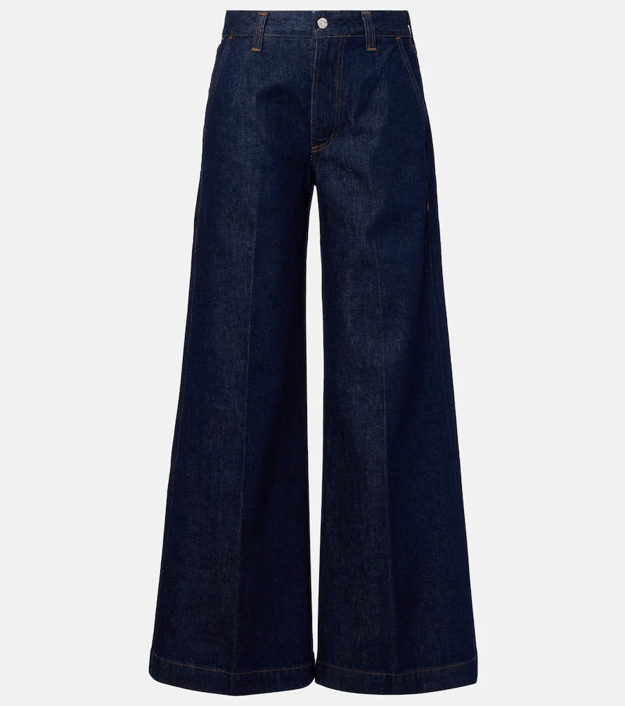 x Argent jeans anchos Beverly de tiro medio