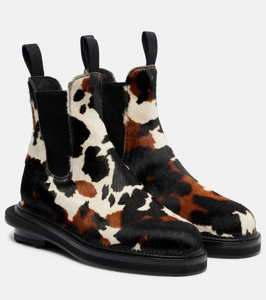 x J.M. Weston Botines de pelo de becerro estampados