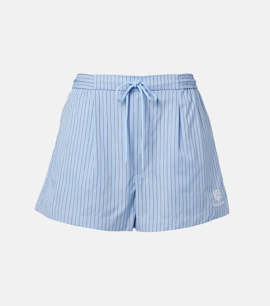 x Wimbledon striped cotton shorts